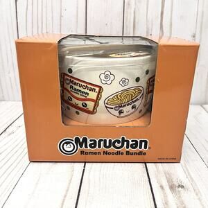 NIB Maruchan Ramen Noodle Bowl Set with Chopsticks Spoon & Chopstick Holder Gift